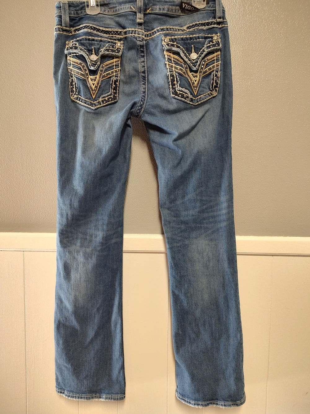 Vigoss Embellished Pocket Medium Wash Jeans